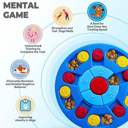 Dog Puzzle Toys Interactive Toy for Puppy IQ Stimulation &Treat Training Games Treat Dispenser for Smart Dogs, Puppy &Cats Fun Feeding (Level 1-3)