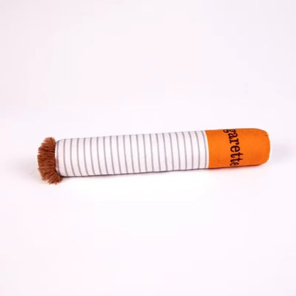 Creative Cigarette Interactive Fun Plush Chewable Cigarette Case Good Gift Grinding Teeth Squeak Dog Accessories for Dogs Toys