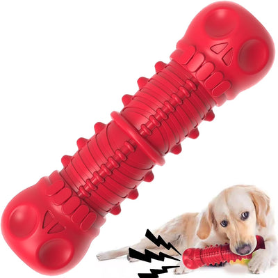 Juguete Chirriante de Goma Natural para Perros de Mordida Fuerte – Aroma a Leche