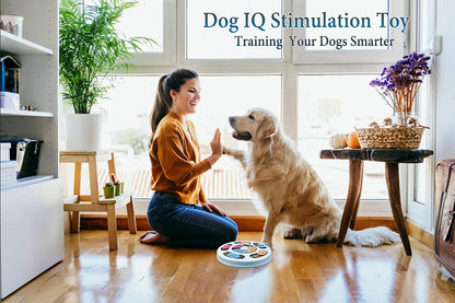 Interactive Dog Puzzle Game Toys, Dog Enrichment Toys for Puppy Mentally Stimulating Treat Dispenser Dog Treat Puzzle Feeder for Small,Medium and & Large Dogs Treat Training (Blue)