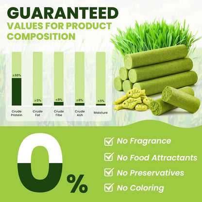 Cat Grass Sticks, 60 G Cat Grass Teething Stick and 50 G Cats Treats, Natural Dental Chews for Teeth Cleaning & Hairball Relief Teething Sticks for Indoor Cats Grain-Free