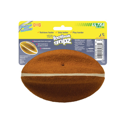 Power Play Dog Football Gripz, Dog Play Toy, Medium